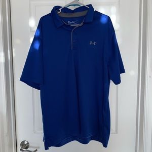 Royal blue Under Armour heat gear polo